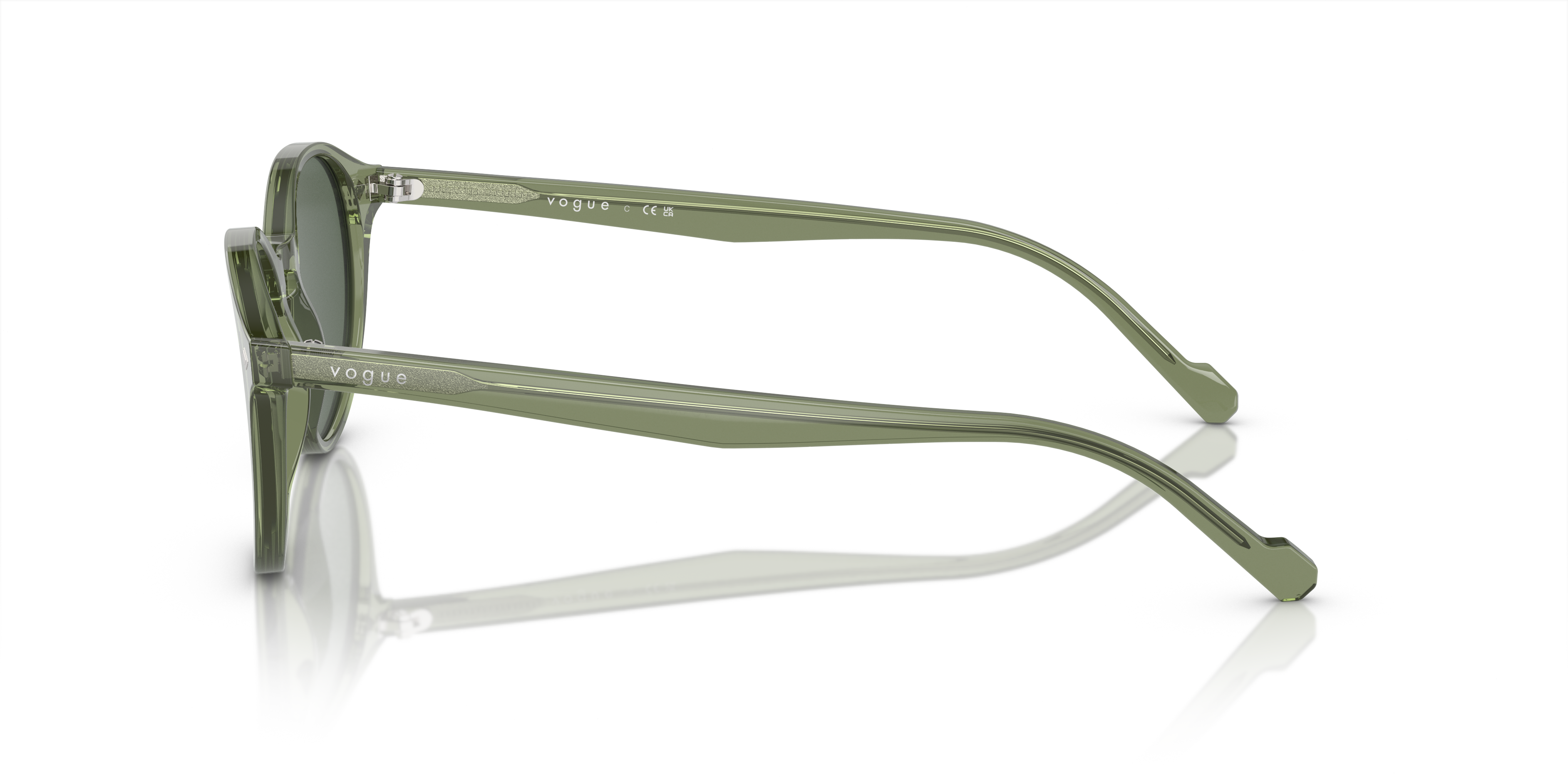 VO5327S Transparent Grün AcetatSunglass Frames von B24, Seitenansicht