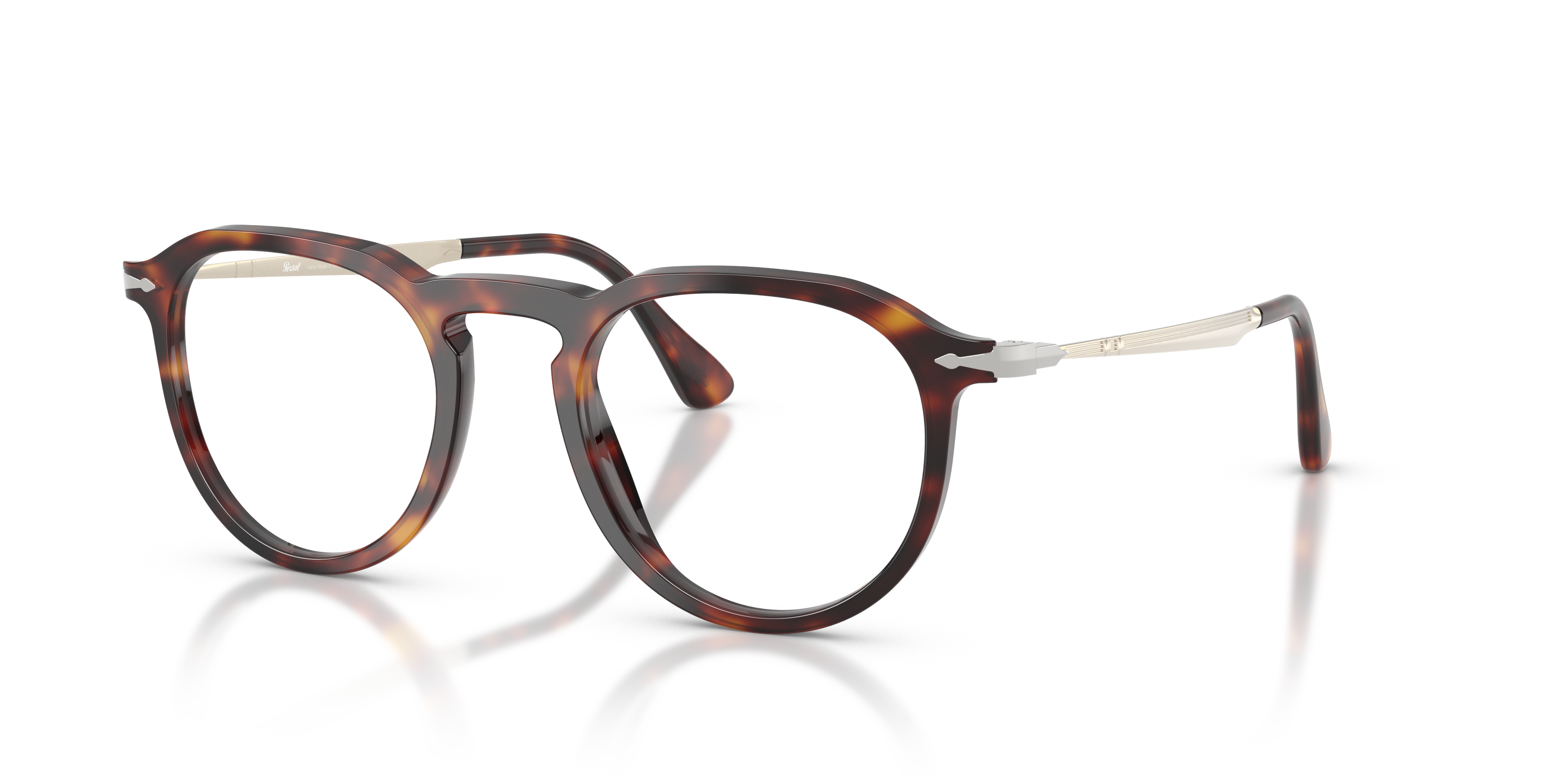 PO3387V Havana AcetaatEyeglass Frames van B24, Hoekweergave