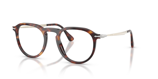 PO3387V Havana AcetaatEyeglass Frames van B24, Hoekweergave