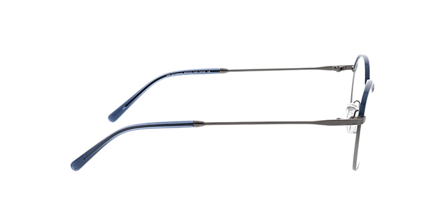 Singapur Blauw & mat gunmetal MetaalEyeglass Frames van B24, Zijaanzicht