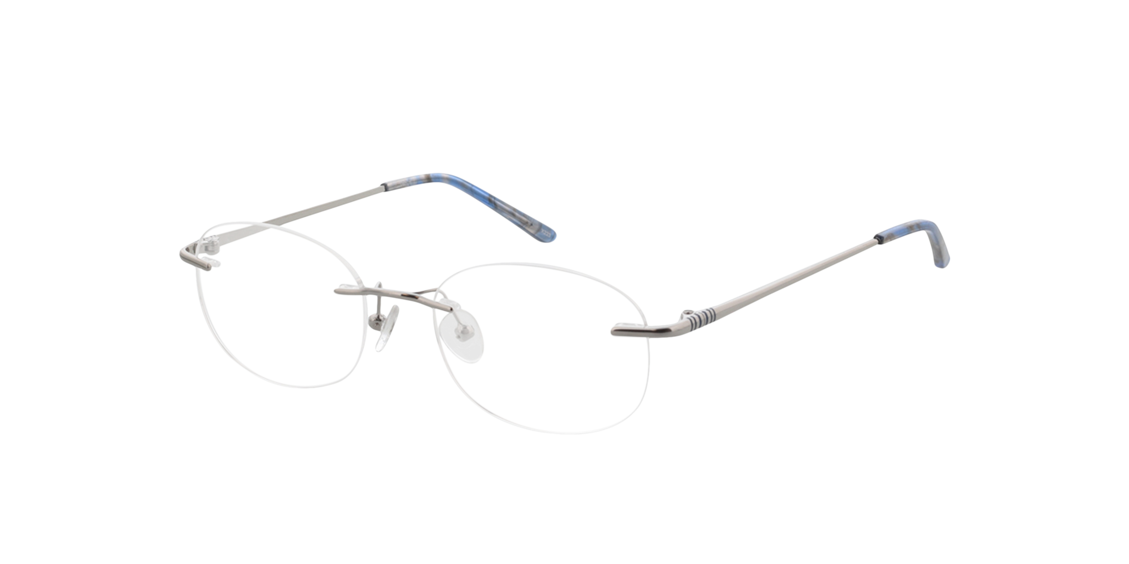 Venus Zilver MetaalEyeglass Frames van B24, Hoekweergave