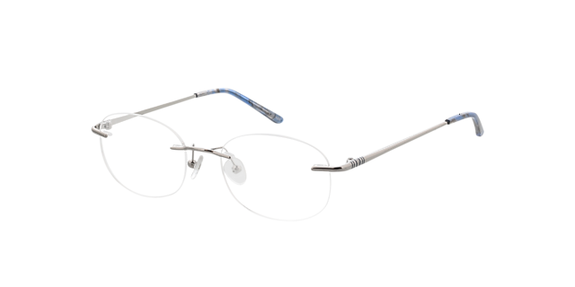 Venus Zilver MetaalEyeglass Frames van B24, Hoekweergave