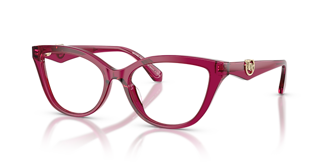 MK4164U Transparent Plum AcetatEyeglass Frames von B24, Dreiviertelansicht