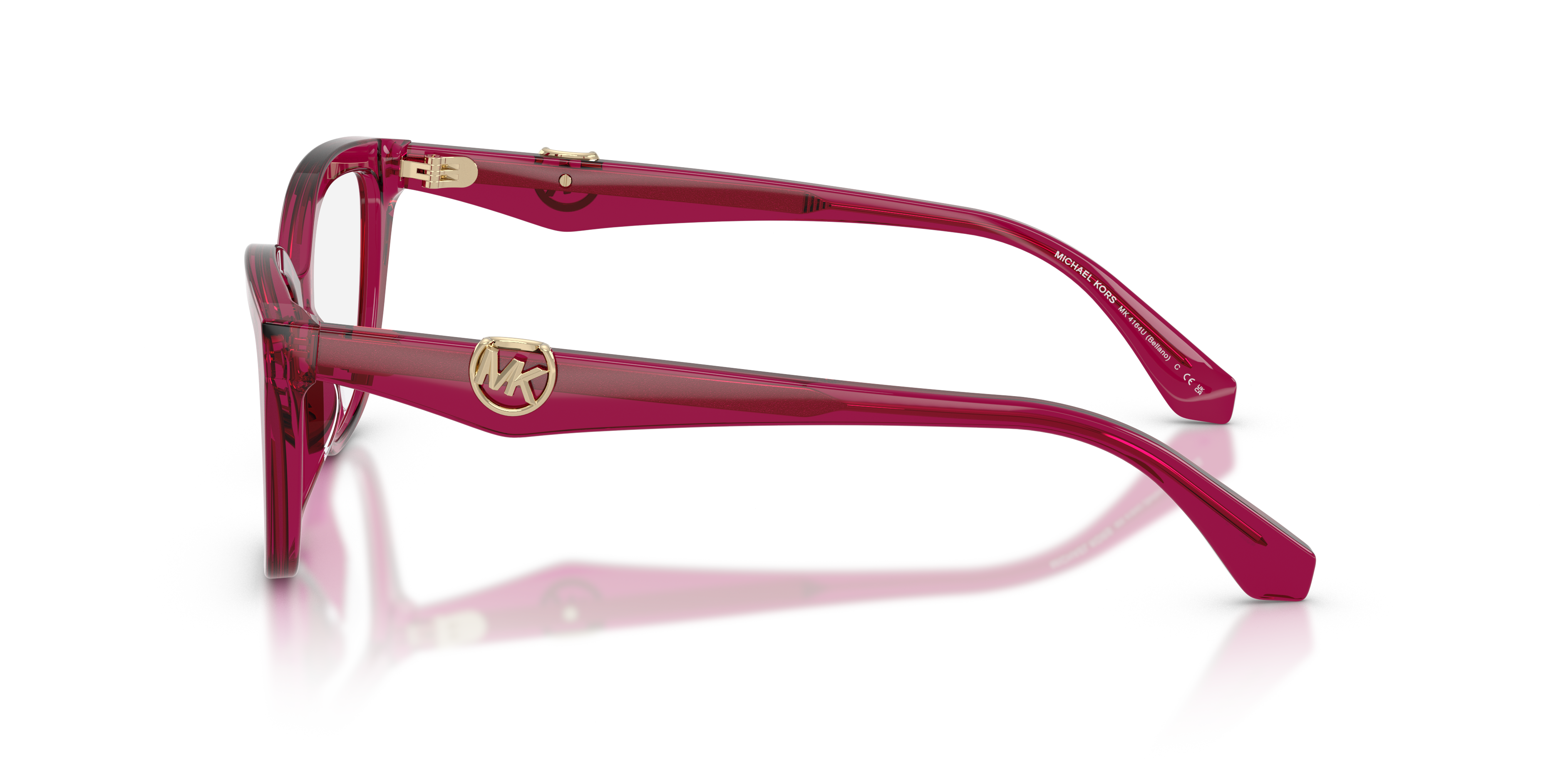 MK4164U Transparent Plum AcetaatEyeglass Frames van B24, Zijaanzicht