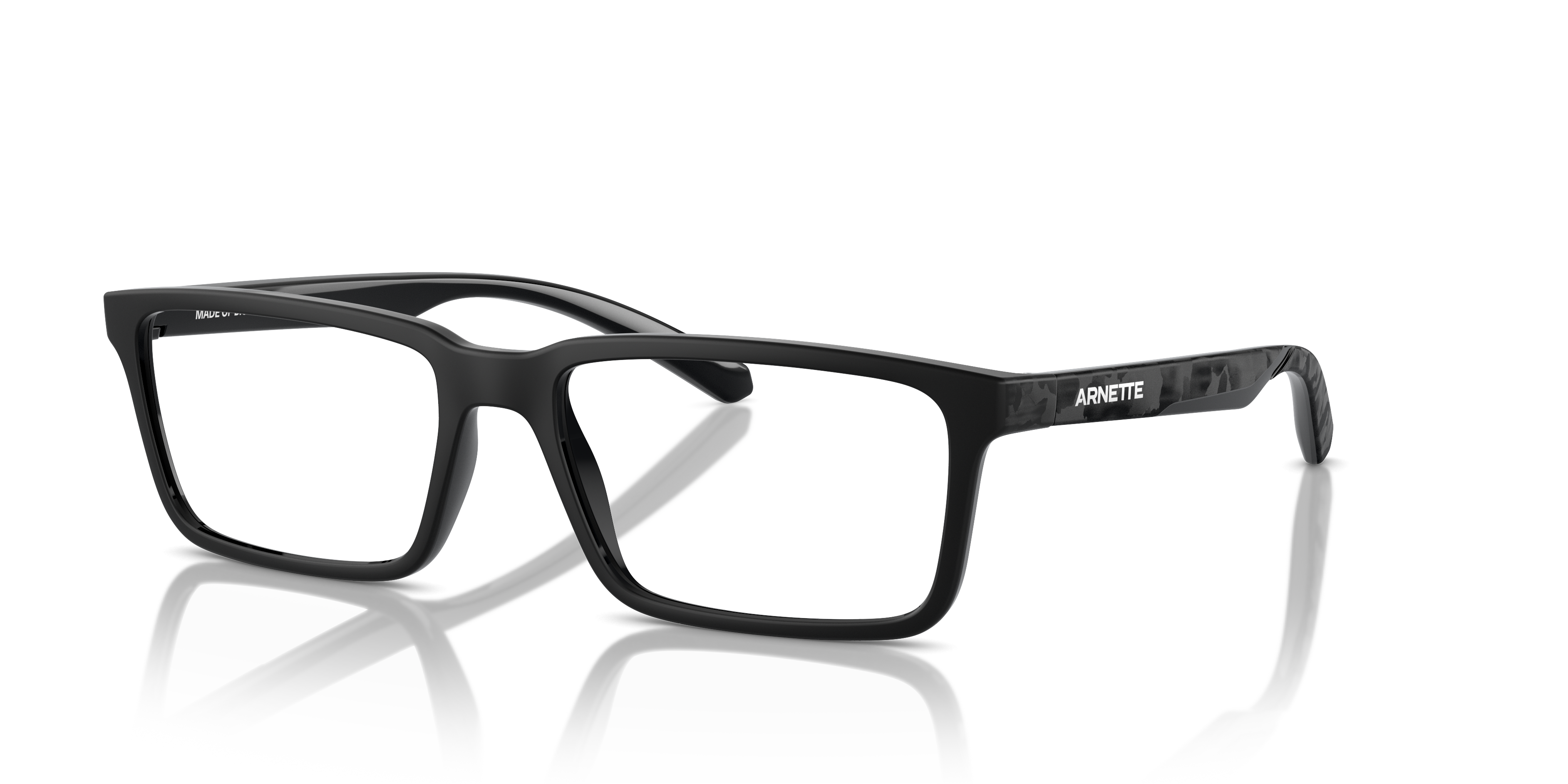 AN7253 Recycled Black KunststofEyeglass Frames van B24, Hoekweergave
