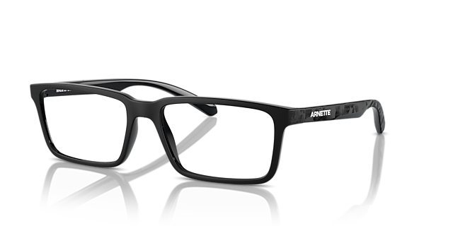 AN7253 Recycled Black KunststoffEyeglass Frames von B24, Dreiviertelansicht