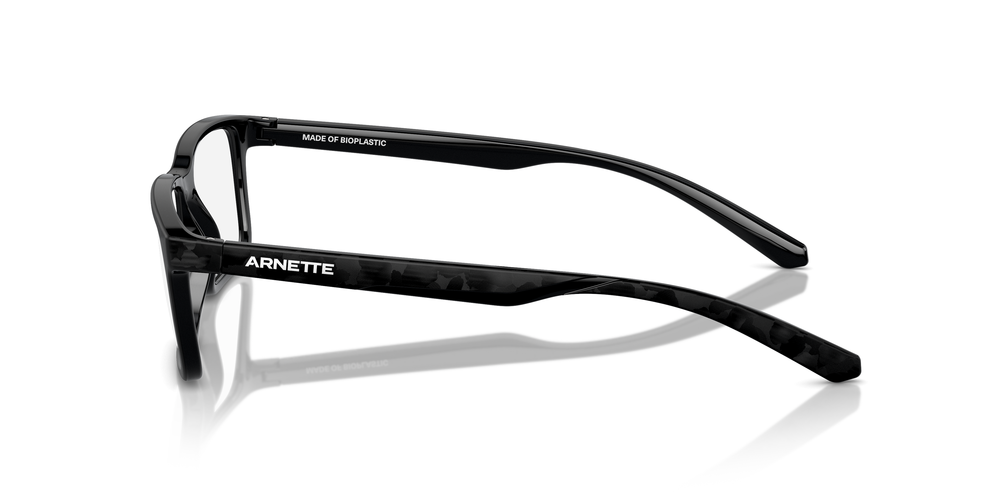 AN7253 Recycled Black KunststofEyeglass Frames van B24, Zijaanzicht