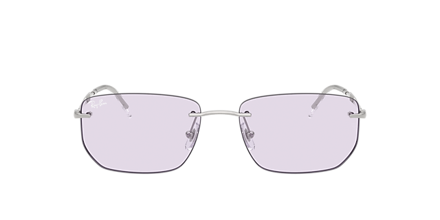 RB3768 Zilver MetaalSunglass Frames van B24, met getinte lenzen