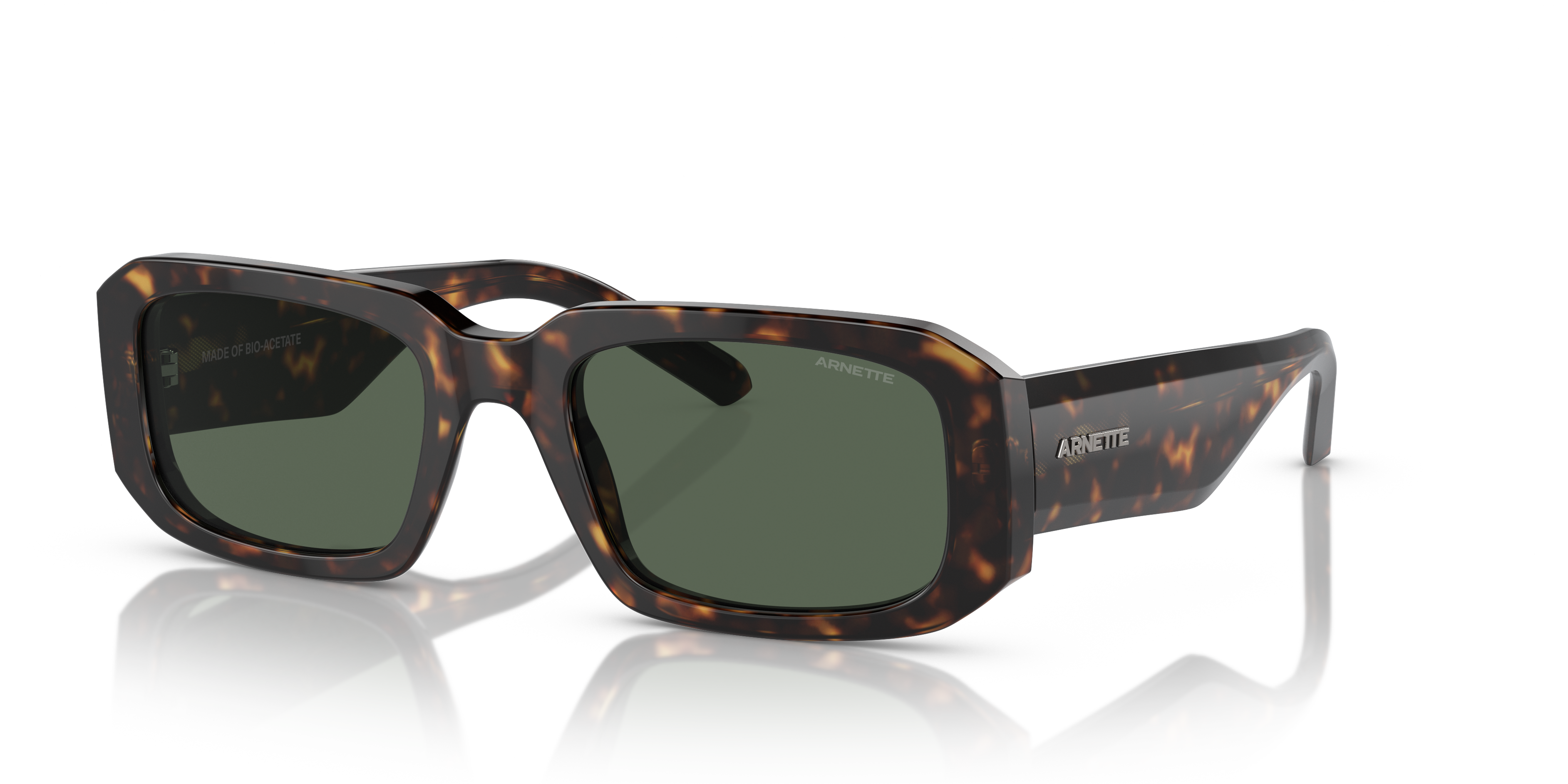AN4318 Donker Havana AcetaatSunglass Frames van B24, Hoekweergave
