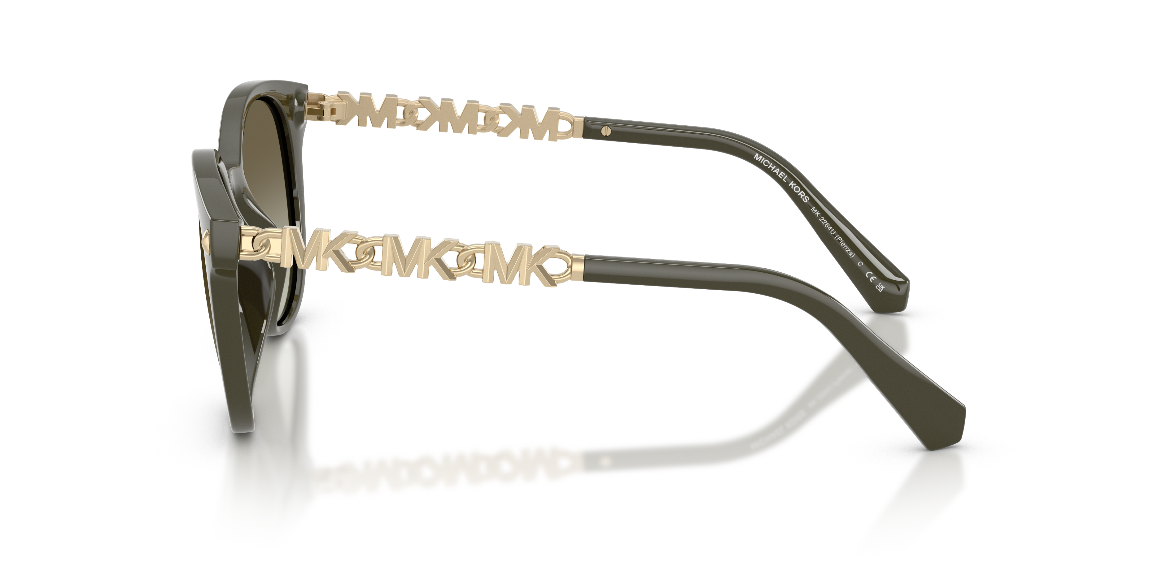 MK2264U Olive KunststofSunglass Frames van B24, Zijaanzicht