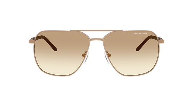 AX2057S Matte Beige MetaalSunglass Frames van B24, met getinte lenzen