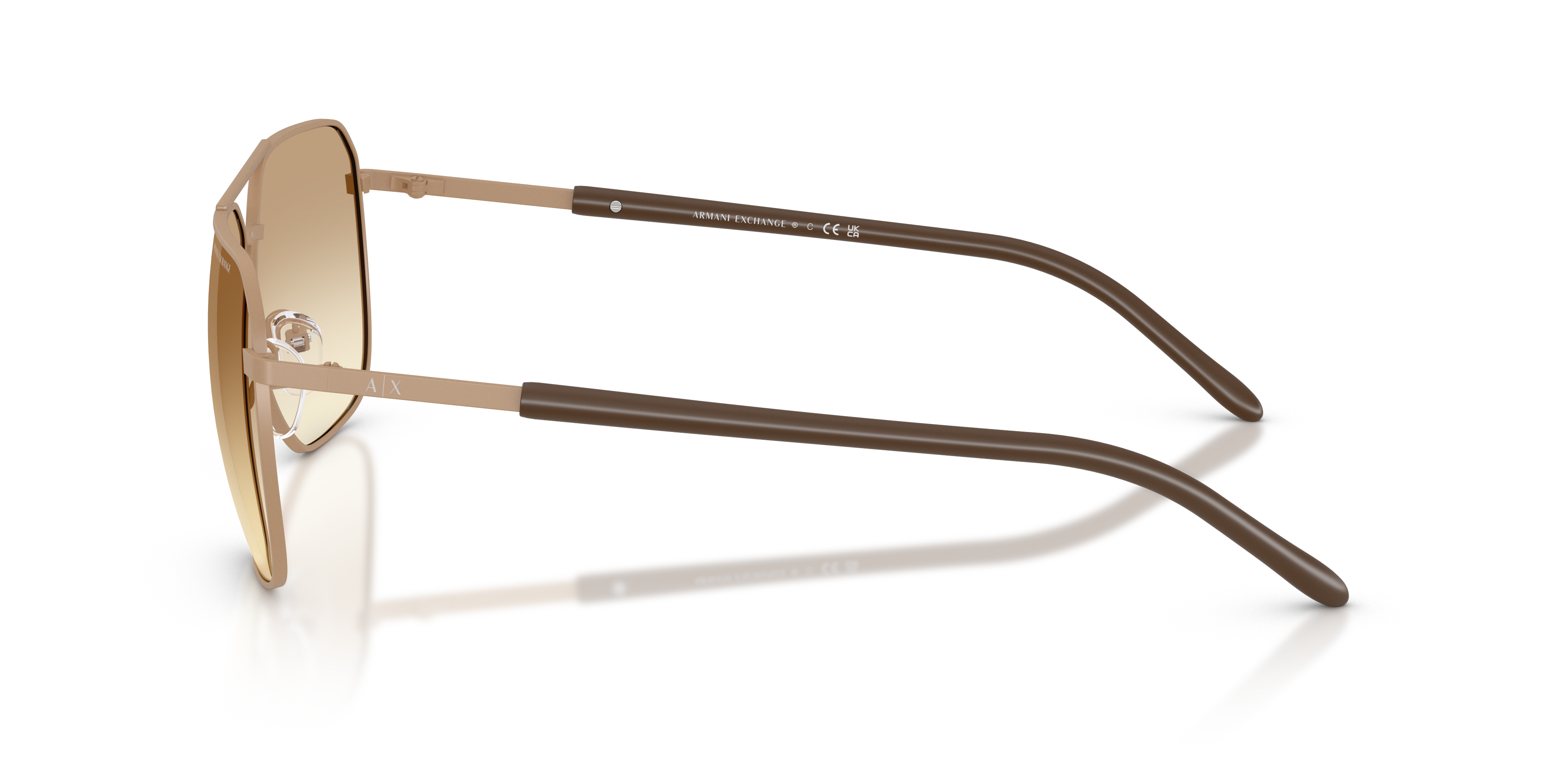 AX2057S Matte Beige MetaalSunglass Frames van B24, Zijaanzicht