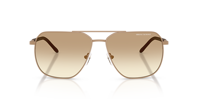 AX2057S Matte Beige MetaalSunglass Frames van B24, Vooraanzicht