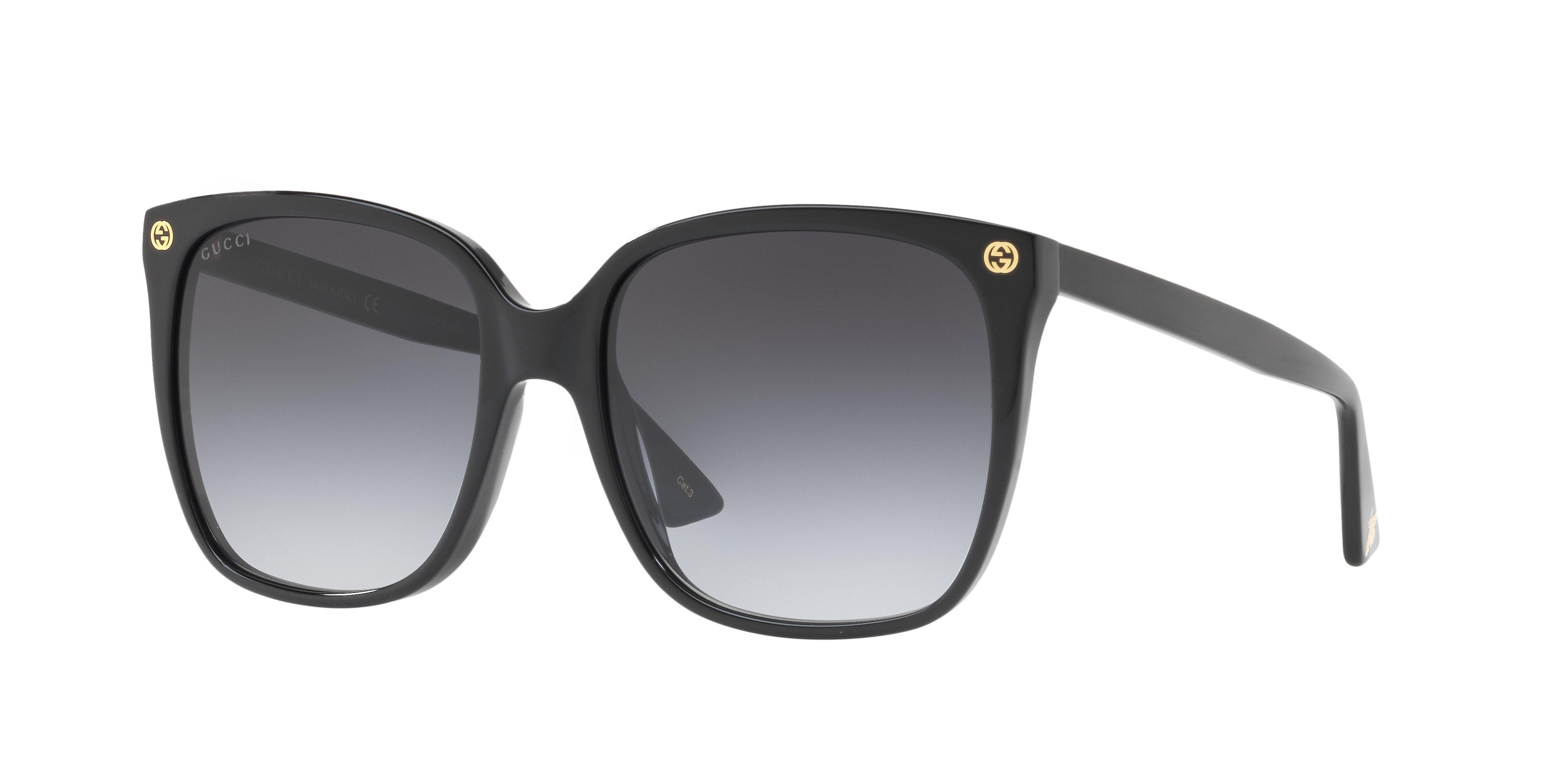 GG0022S Schwarz AcetatSunglass Frames von B24, Dreiviertelansicht