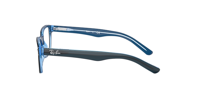 RB1555 Blauw AcetaatEyeglass Frames van B24, Zijaanzicht