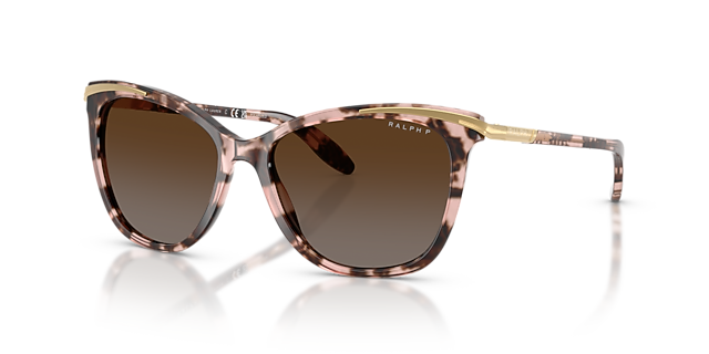 RA5203 Shiny Pink Tortoise & Gold AcetatSunglass Frames von B24, Dreiviertelansicht