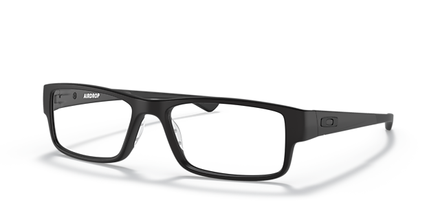 Airdrop™ Schwarz satiniert KunststoffEyeglass Frames von B24, Dreiviertelansicht