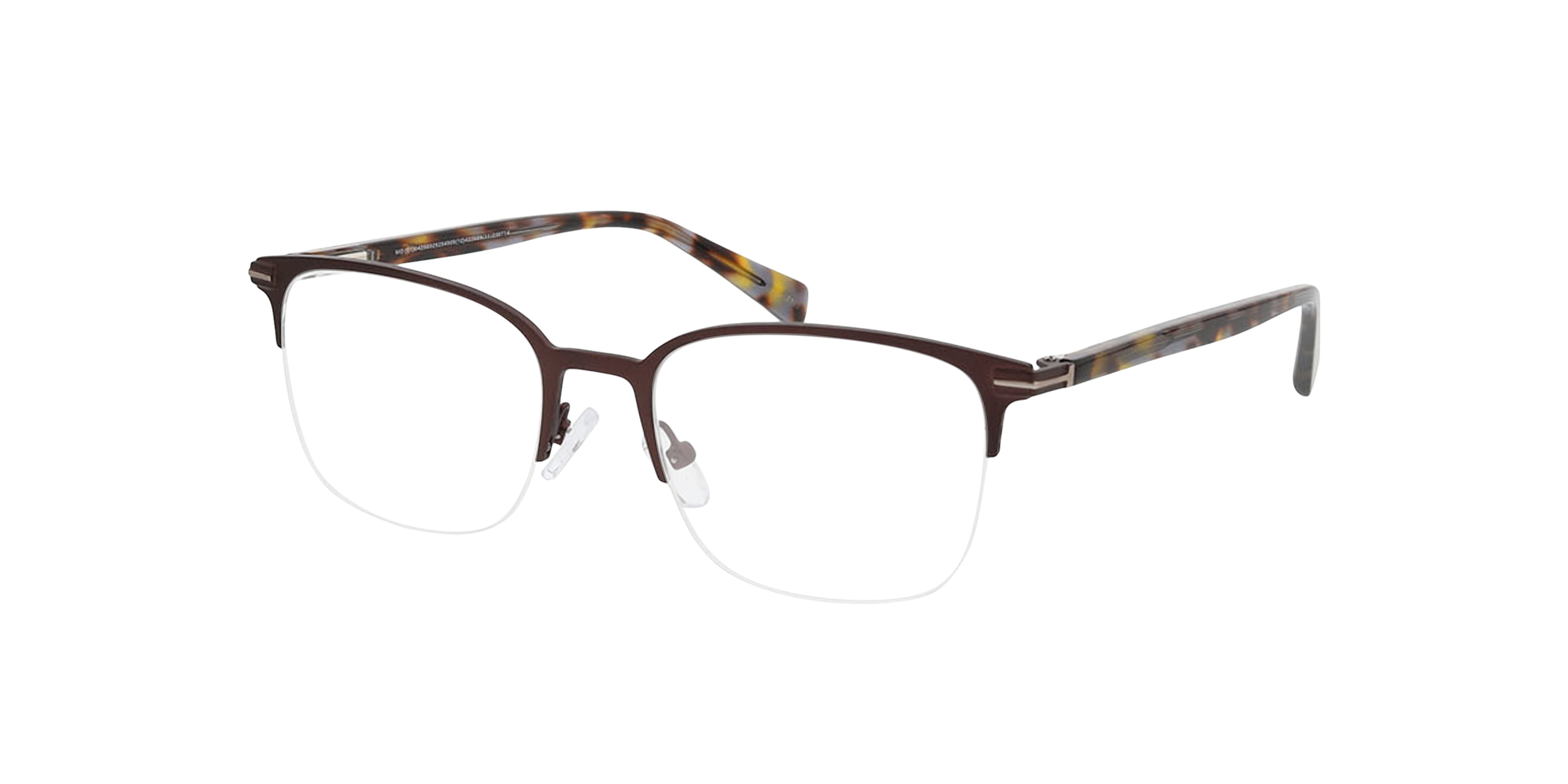 Alabama Matt Brown  &  Grey Havana MetallEyeglass Frames von B24, Dreiviertelansicht