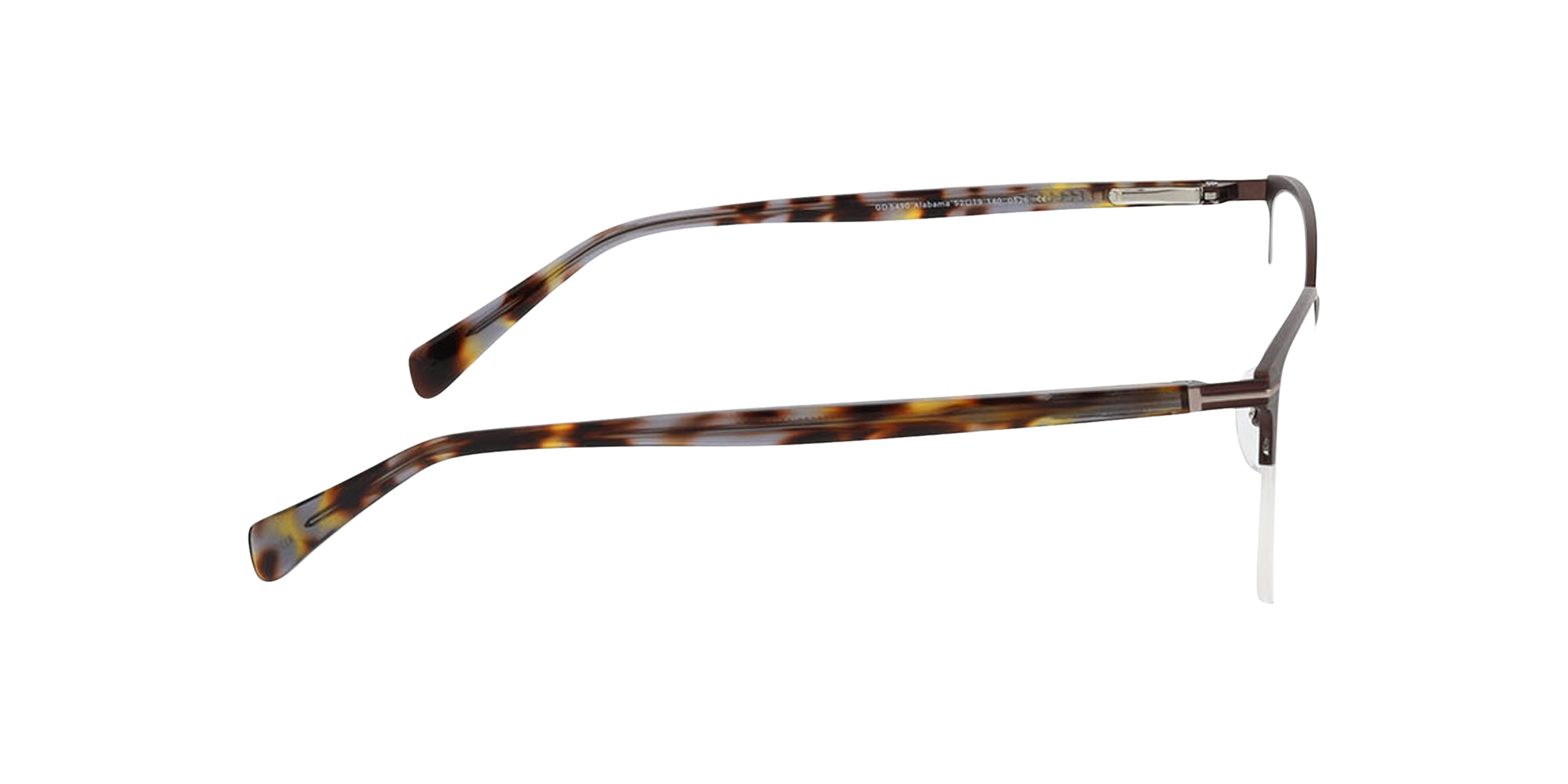 Alabama Matt Brown  &  Grey Havana MetallEyeglass Frames von B24, Seitenansicht