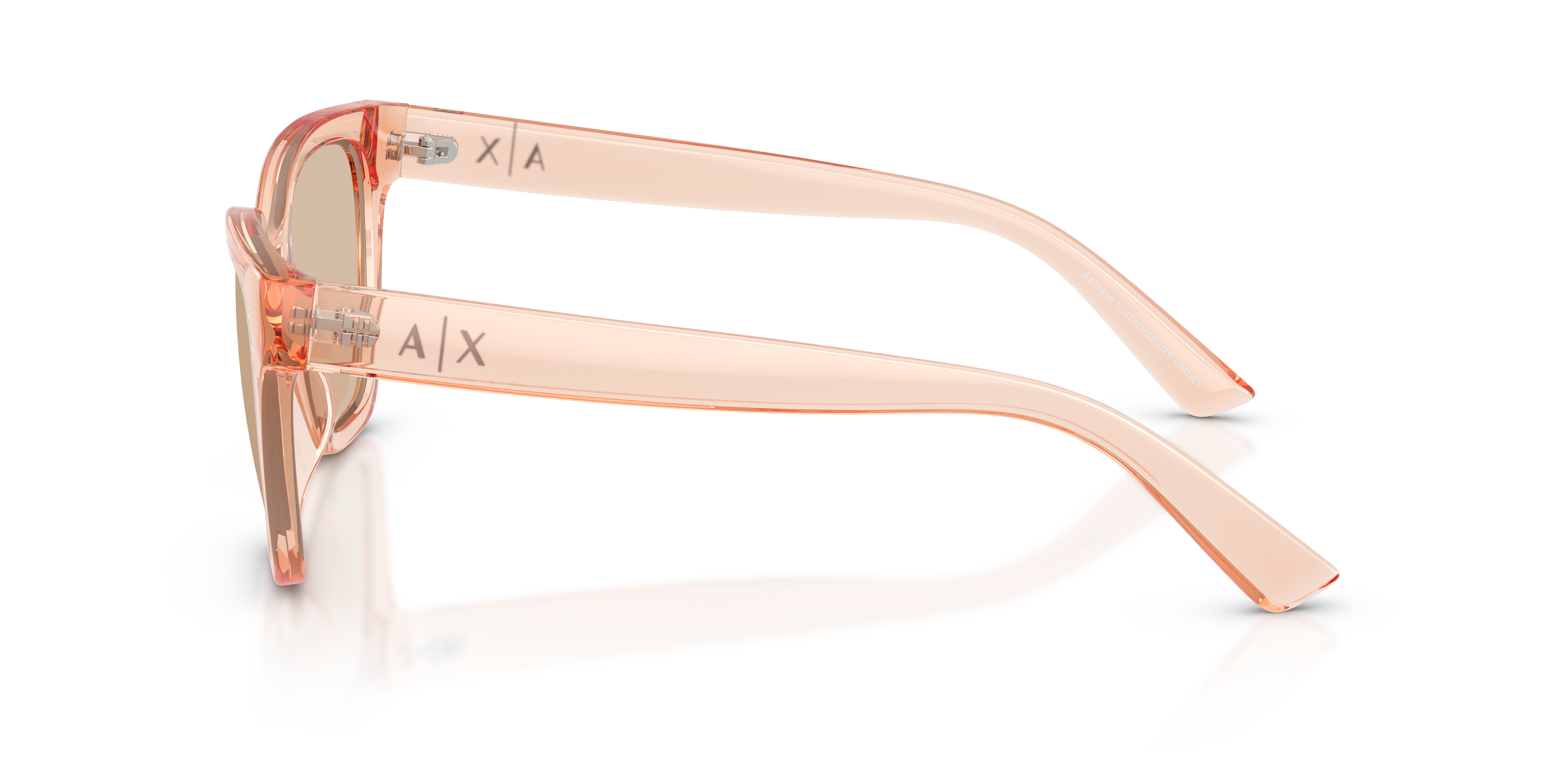 AX4164SU Transparent Peach KunststoffSunglass Frames von B24, Seitenansicht