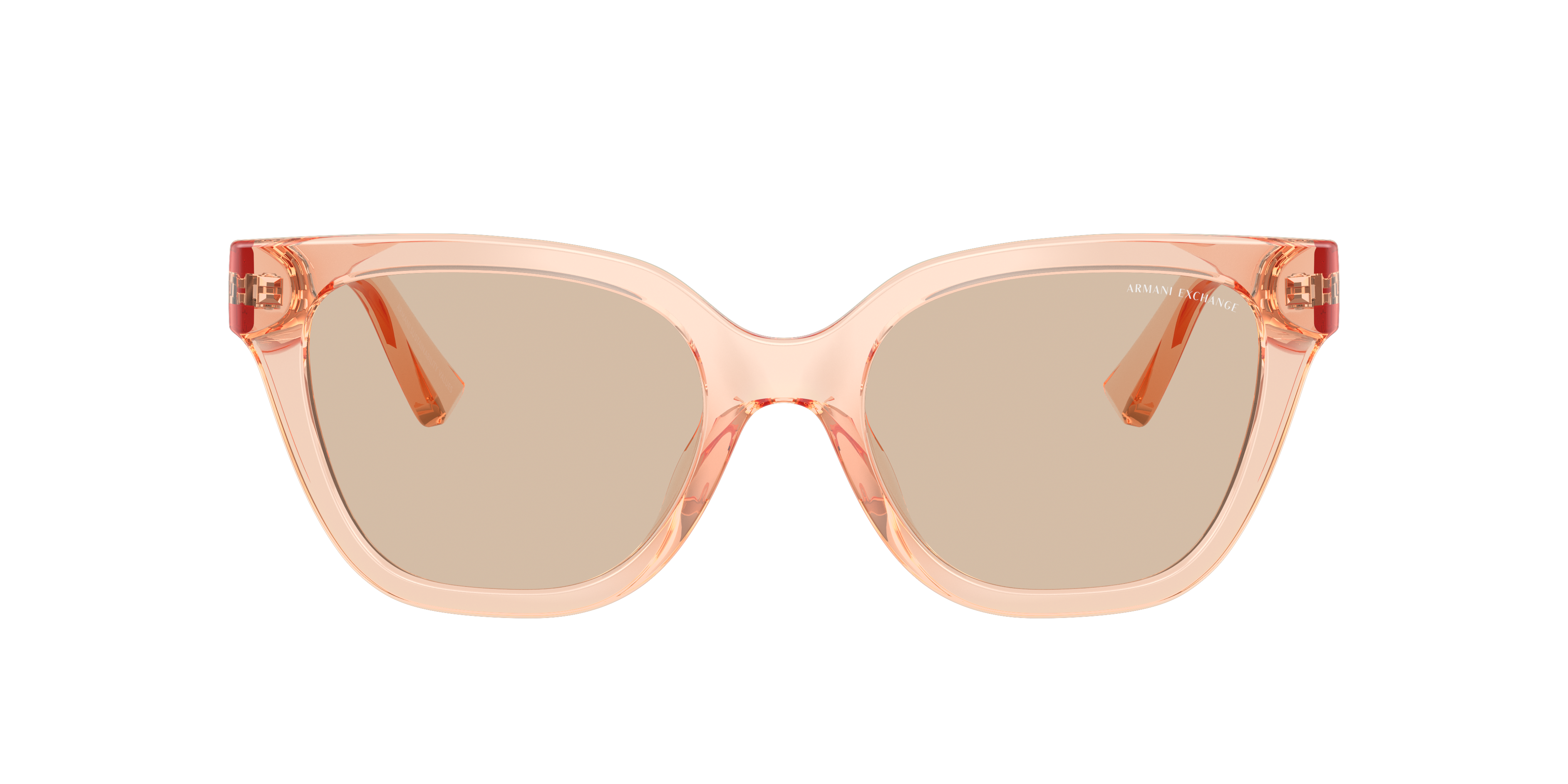 AX4164SU Transparent Peach KunststoffSunglass Frames von B24, mit getönten Gläsern
