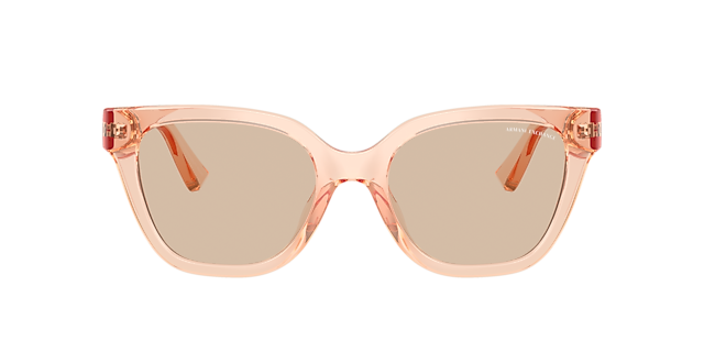 AX4164SU Transparent Peach KunststoffSunglass Frames von B24, mit getönten Gläsern
