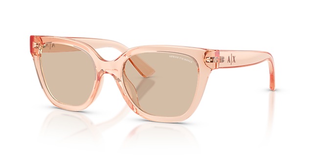 AX4164SU Transparent Peach KunststoffSunglass Frames von B24, Dreiviertelansicht