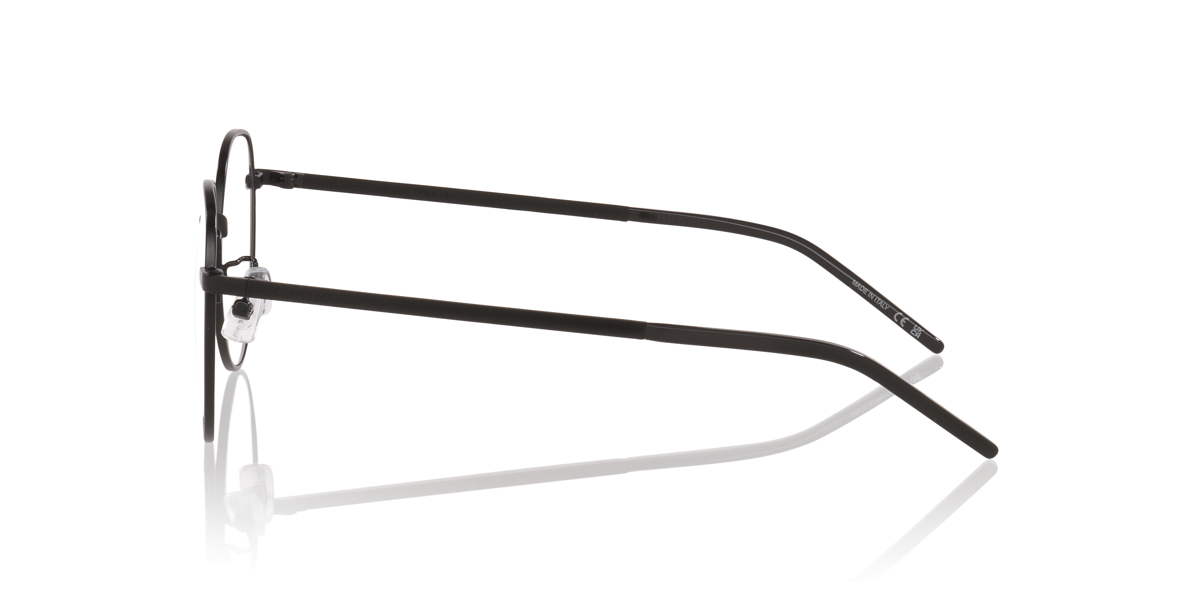 SL 647/F Schwarz MetallEyeglass Frames von B24, Seitenansicht