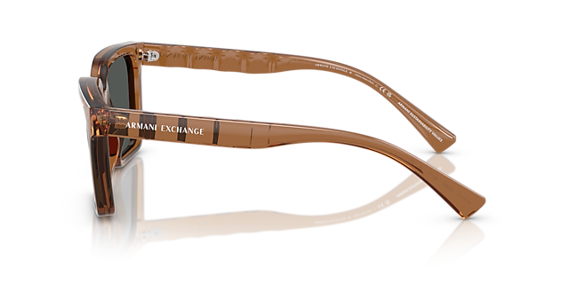 AX4147S Shiny Transparent Brown KunststoffSunglass Frames von B24, Seitenansicht