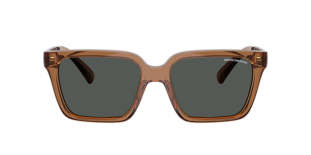AX4147S Shiny Transparent Brown KunststoffSunglass Frames von B24, mit getönten Gläsern