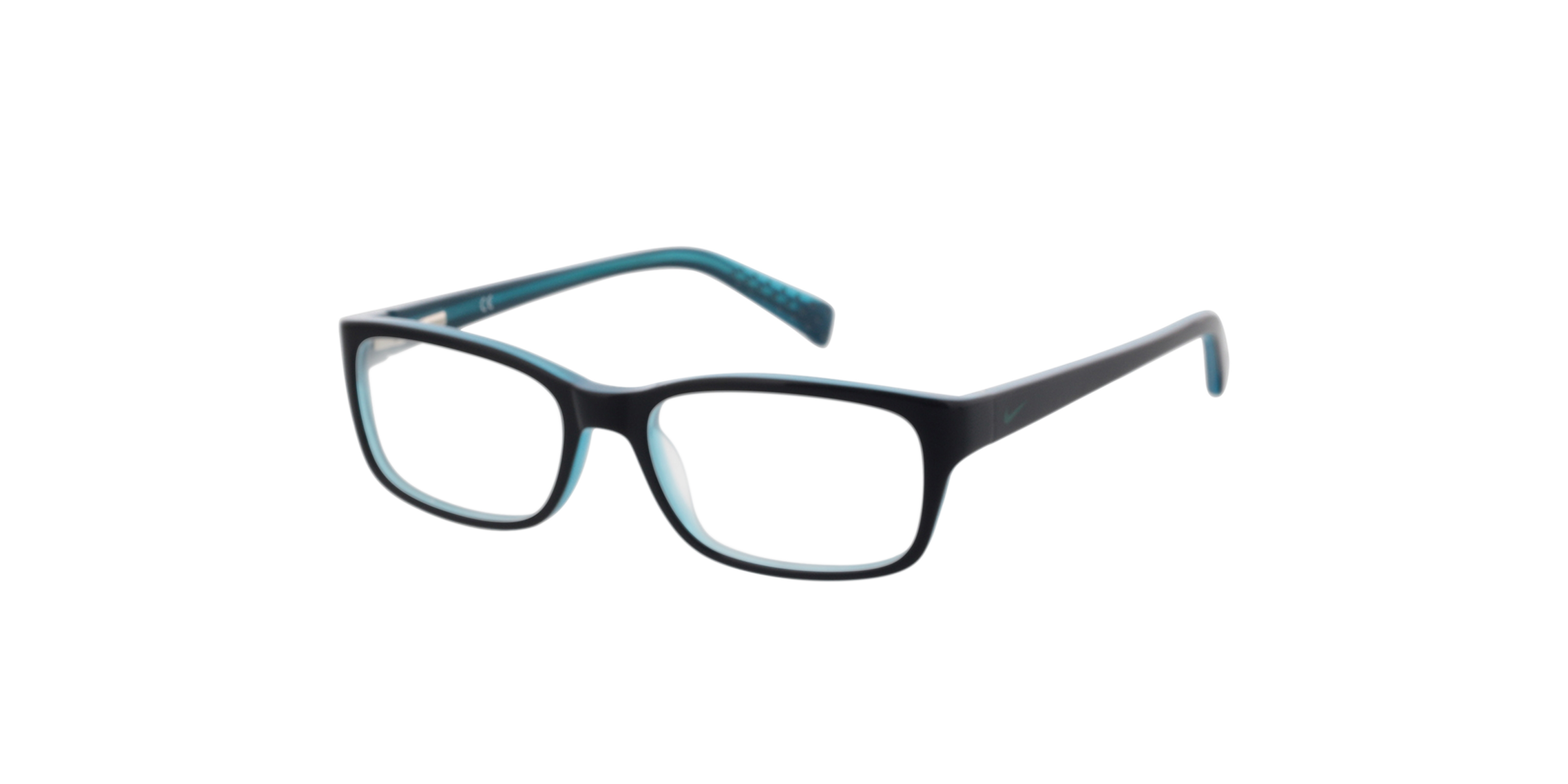 NK 5513 Blaugrün KunststoffEyeglass Frames von B24, Dreiviertelansicht