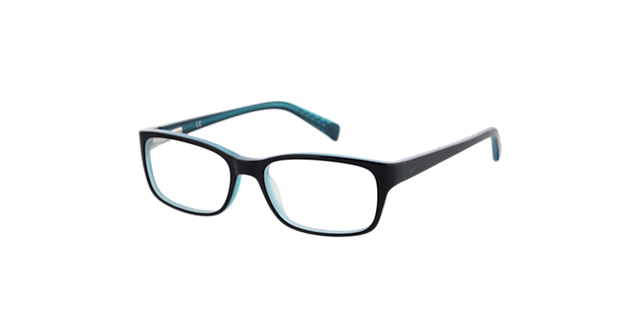 NK 5513 Blaugrün KunststoffEyeglass Frames von B24, Dreiviertelansicht