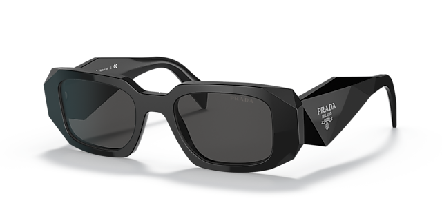 PR 17WS Zwart AcetaatSunglass Frames van B24, Hoekweergave