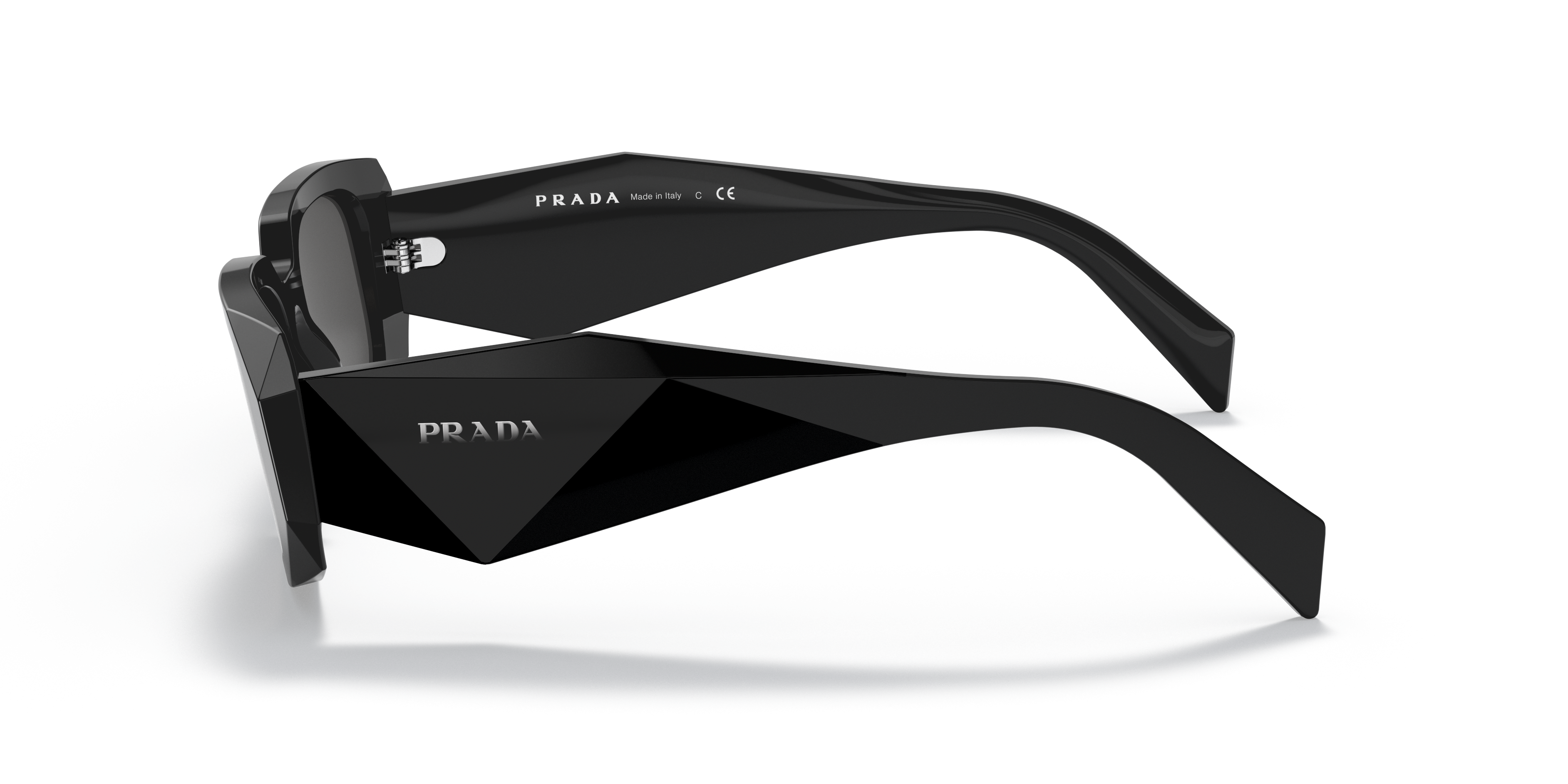 PR 17WS Zwart AcetaatSunglass Frames van B24, Zijaanzicht