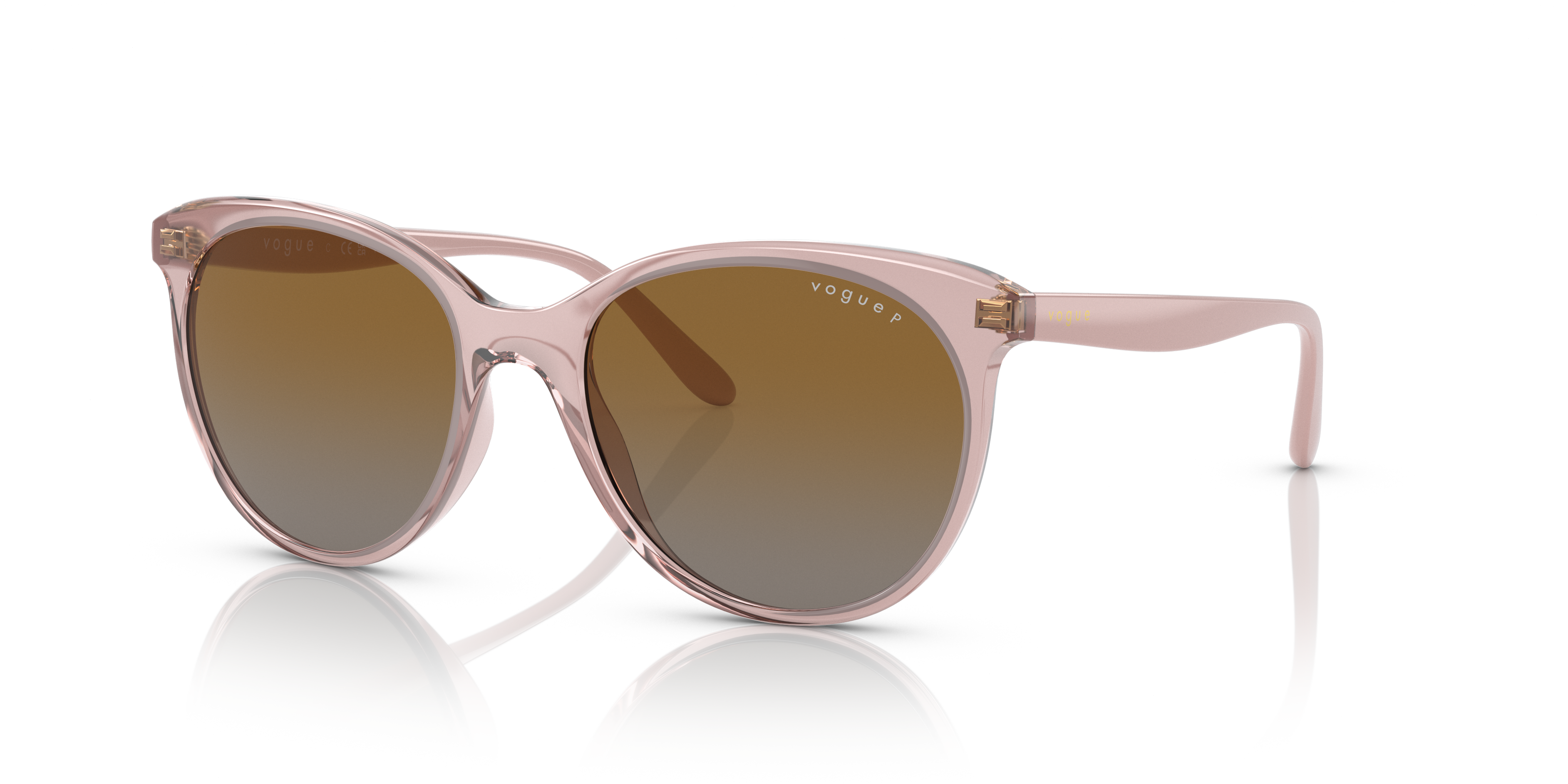 VO5453S Pink transparent KunststoffSunglass Frames von B24, Dreiviertelansicht
