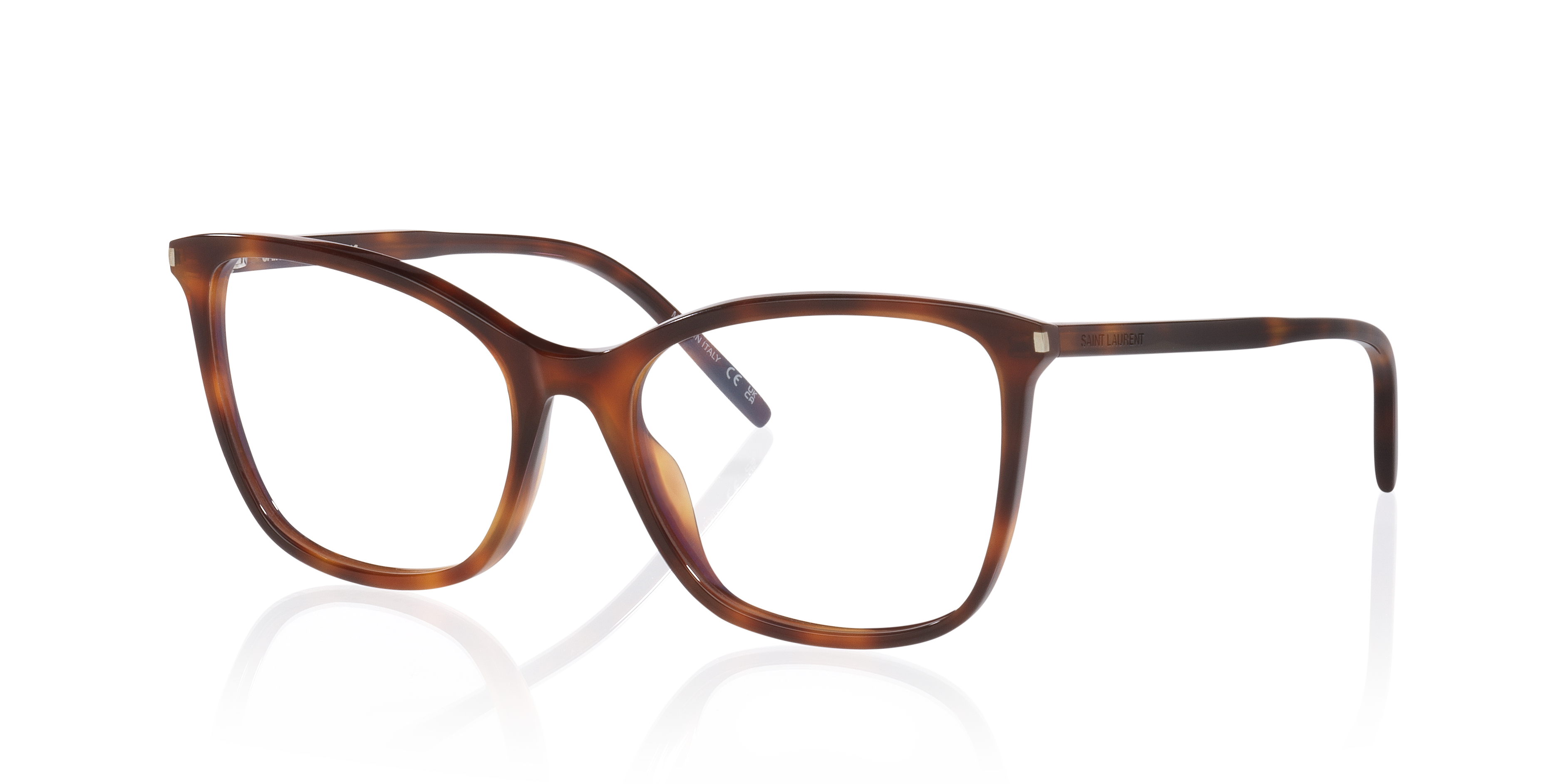 SL835 Tortoise Light AcetatEyeglass Frames von B24, Dreiviertelansicht