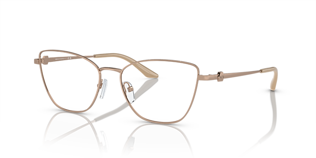 AX1063 Glänzendes Rose Gold MetallEyeglass Frames von B24, Dreiviertelansicht