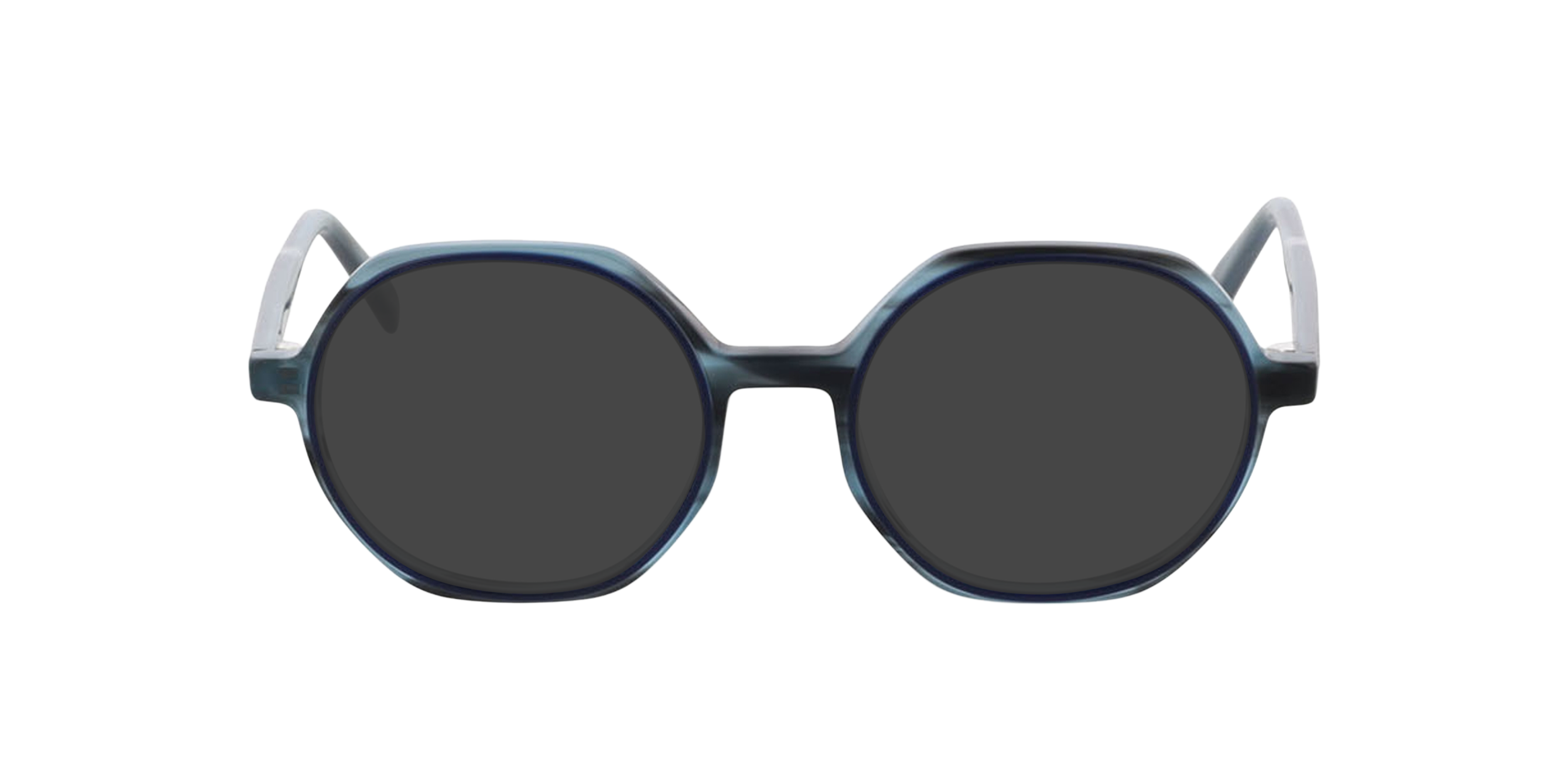 Toledo Bilayer Blue  &  Horn Blue AcetatEyeglass Frames von B24, mit getönten Gläsern