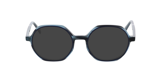 Toledo Tweelaags blauw & hoorn blauw AcetaatEyeglass Frames van B24, met getinte lenzen