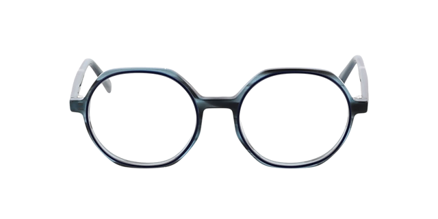 Toledo Tweelaags blauw & hoorn blauw AcetaatEyeglass Frames van B24, Vooraanzicht