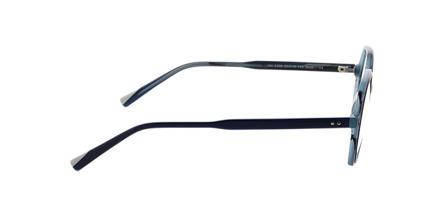 Toledo Tweelaags blauw & hoorn blauw AcetaatEyeglass Frames van B24, Zijaanzicht