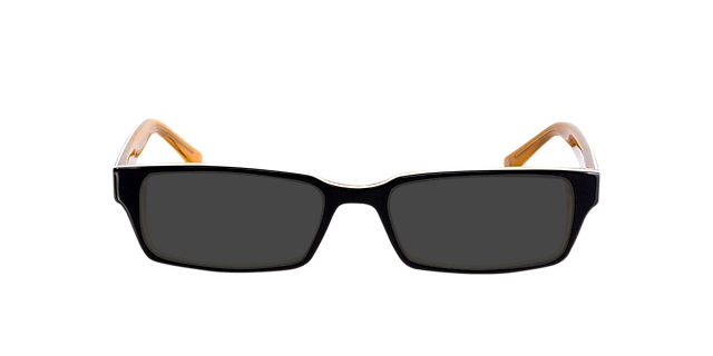 Capuno Zwart & oranje AcetaatEyeglass Frames van B24, met getinte lenzen