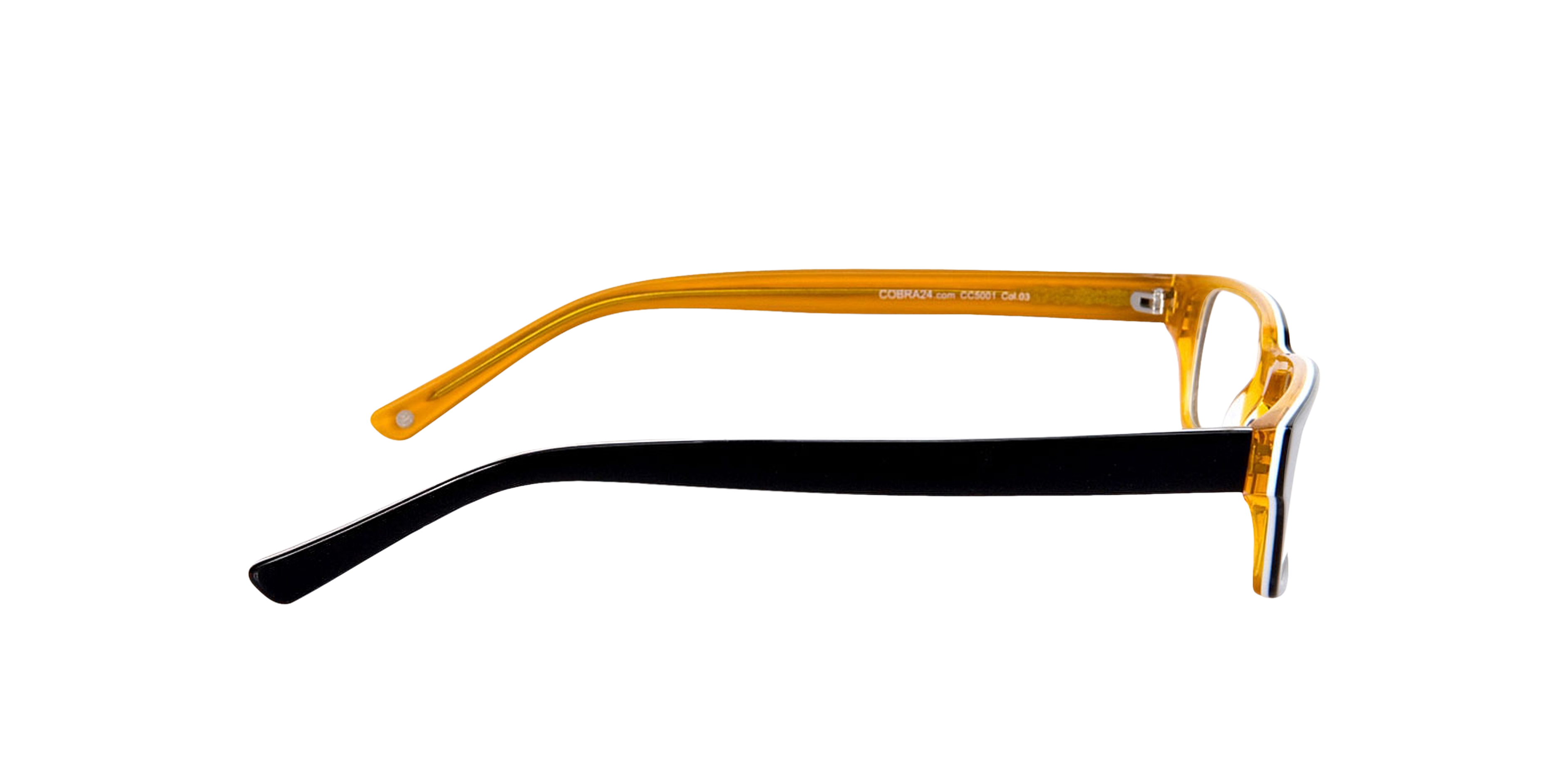 Capuno Schwarz & Orange AcetatEyeglass Frames von B24, Seitenansicht