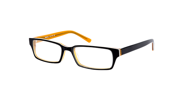 Capuno Zwart & oranje AcetaatEyeglass Frames van B24, Hoekweergave