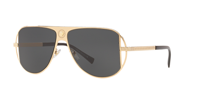 VE2212 Gold MetallSunglass Frames von B24, Dreiviertelansicht