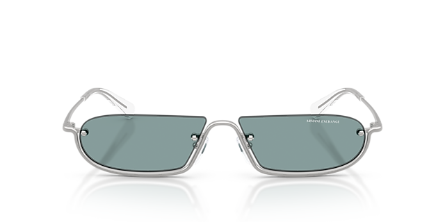 AX2058S Matte Silver MetaalSunglass Frames van B24, Vooraanzicht