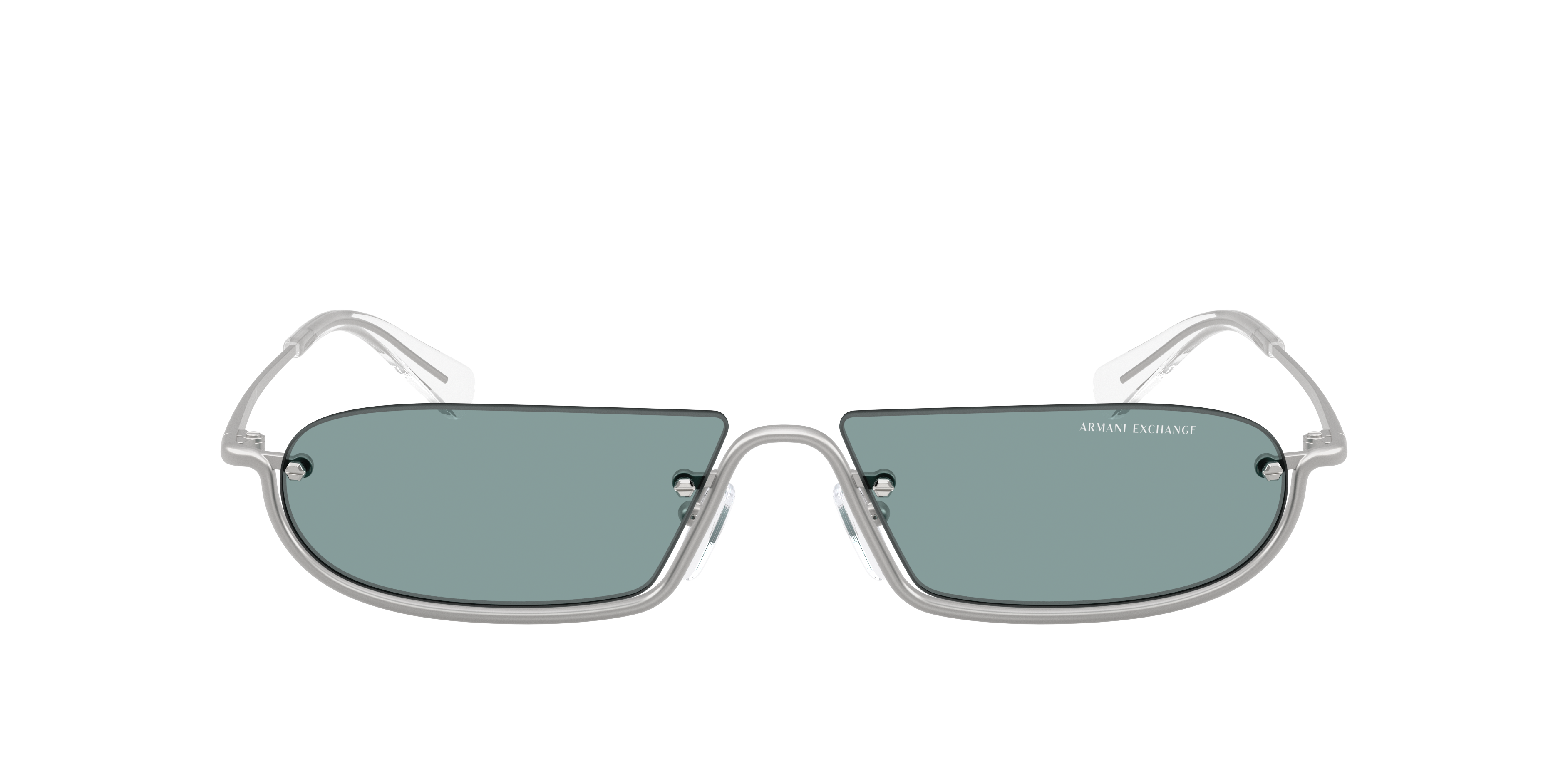AX2058S Matte Silver MetaalSunglass Frames van B24, met getinte lenzen