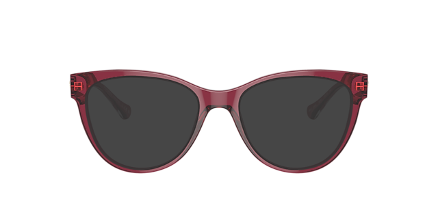 VE3304 Rot transparent AcetatEyeglass Frames von B24, mit getönten Gläsern