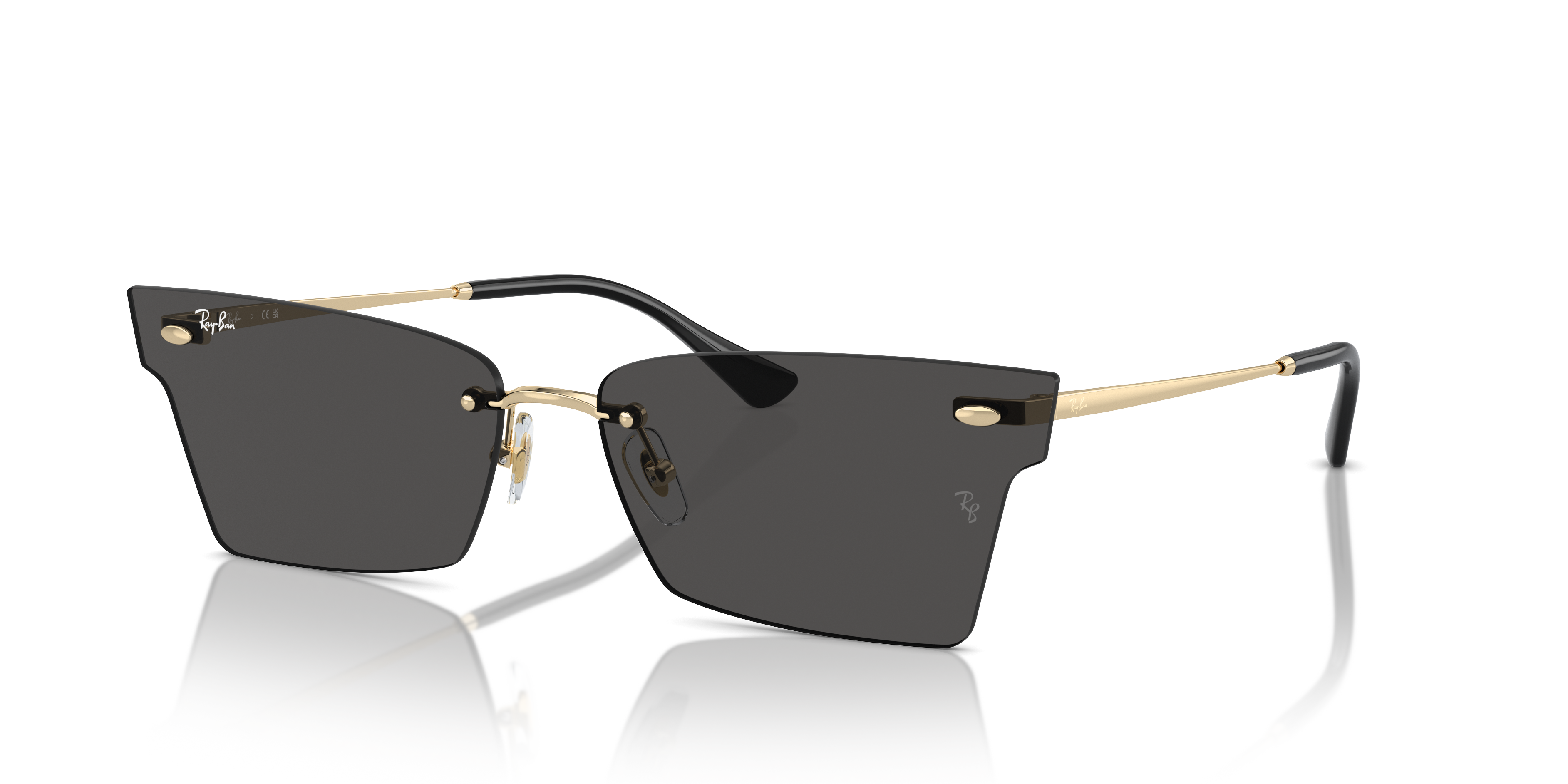 RB3730 Lichtgoud MetaalSunglass Frames van B24, Hoekweergave