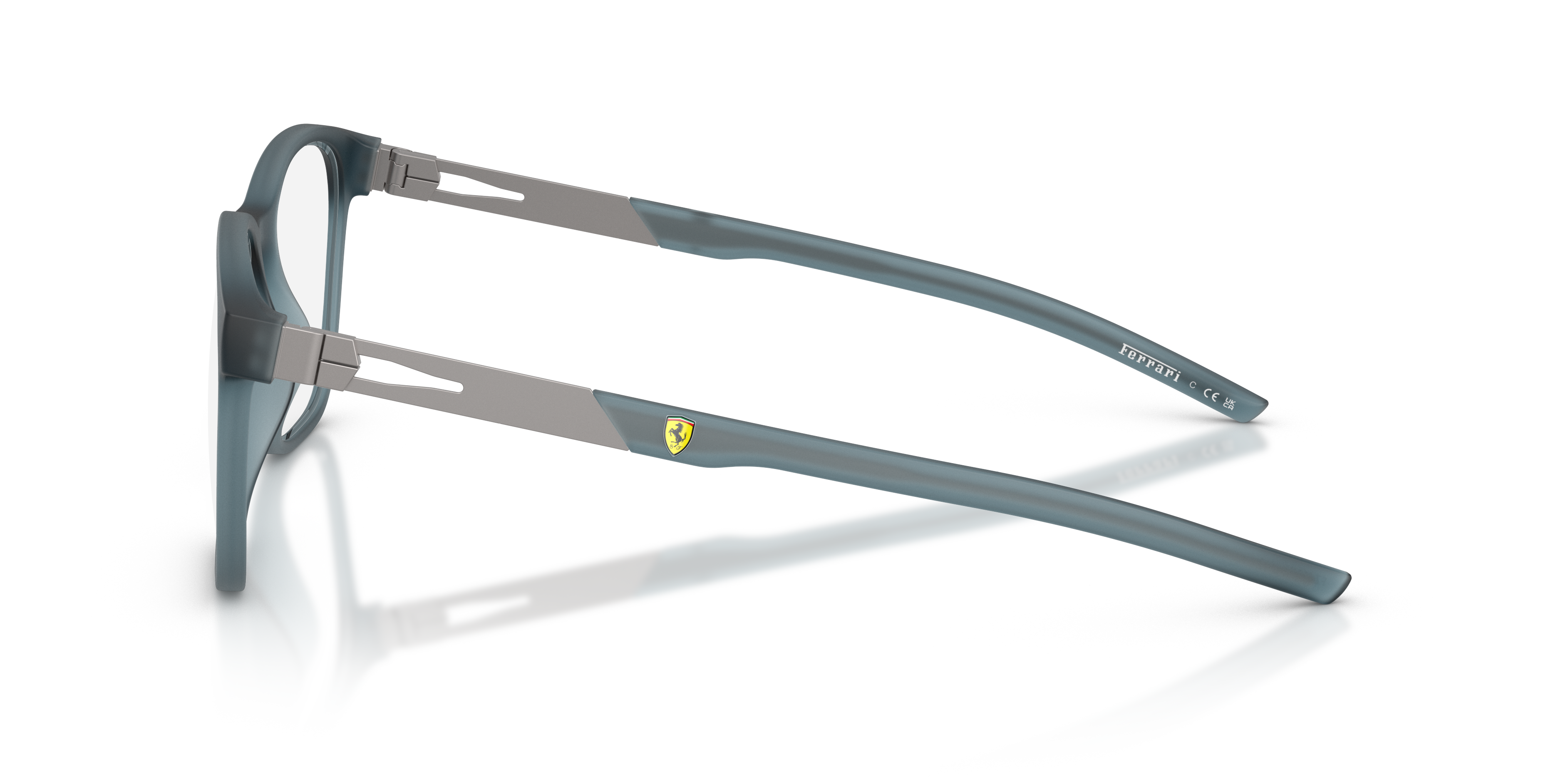 FZ8024U Blue Trasparent KunststoffEyeglass Frames von B24, Seitenansicht